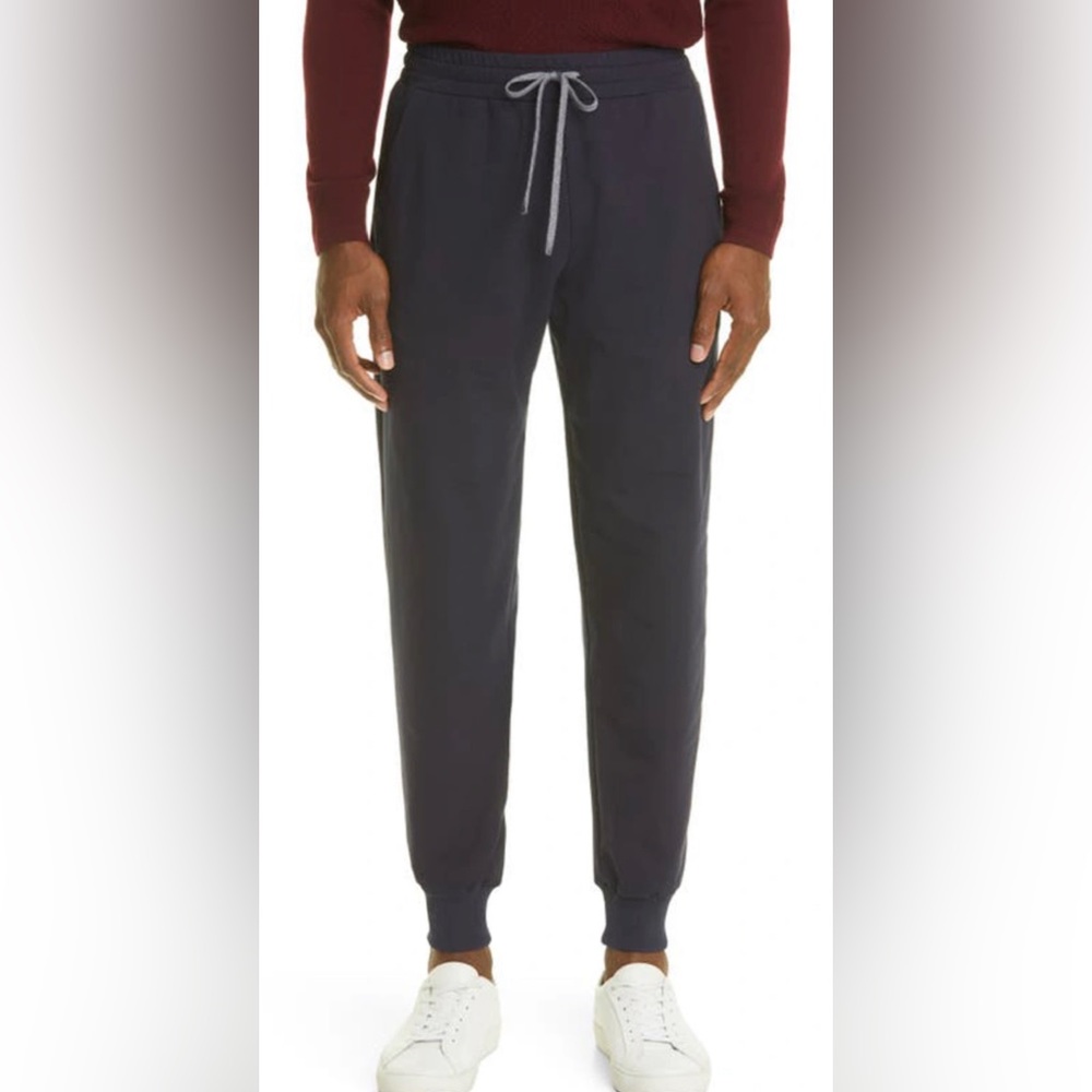 Canali Drawstring Jogger Sweatpants Blue Size 52